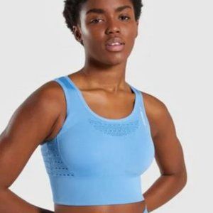 Gymshark Energy+ Seamless Crop Top - Electric Blue